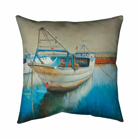 FONDO 20 x 20 in. Fishing Boat-Double Sided Print Indoor Pillow FO2774569